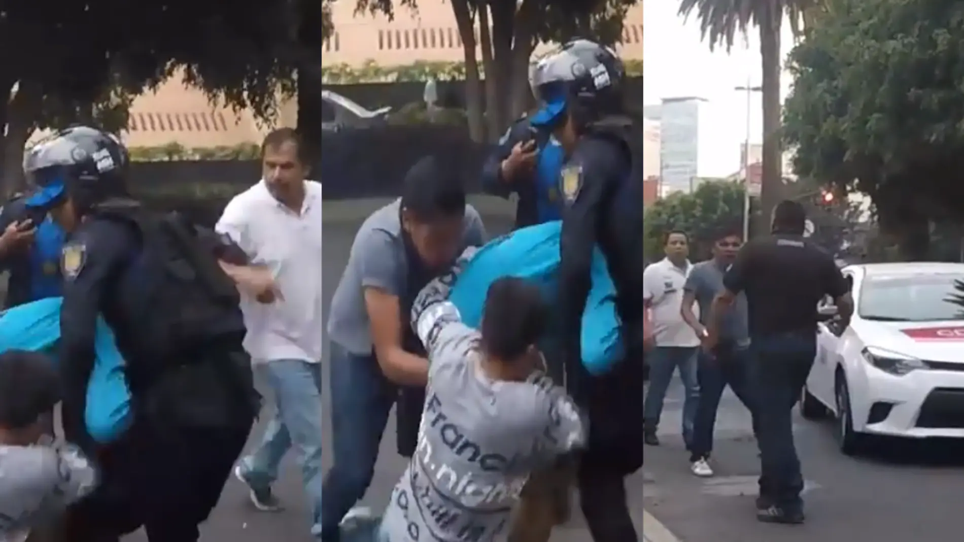 07 (1) Taxistas imponen su ley y agreden a repartidores de comida en Polanco